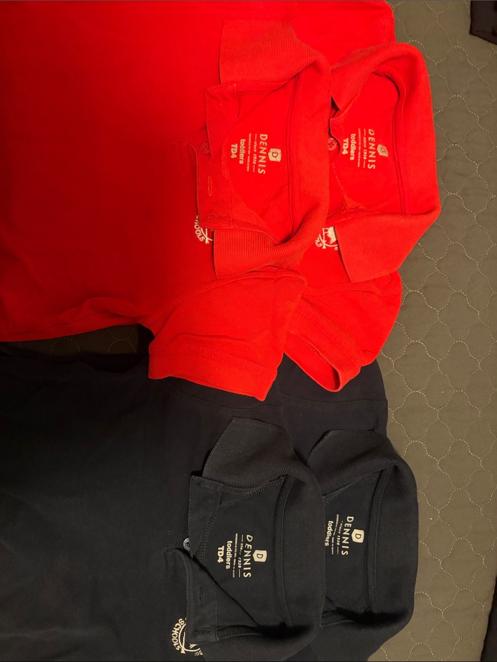 Dennis Kids Short Sleeve Polo Shirt - Red